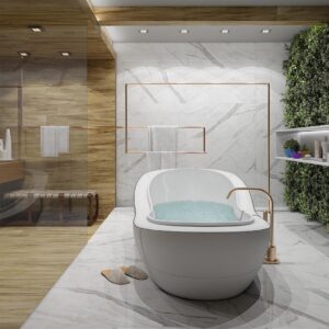 PISO PORCELANICO GRES STATUARIO BIANCO 60x60cm