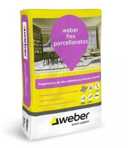 PEGAMENTO WEBER FLEX PORCELLANATO x 25 KG