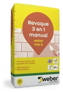 REVOQUE 3 EN 1 WEBER MIX E X 25KG